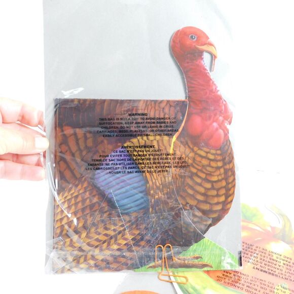 Thanksgiving Honeycomb Lot of 2 Table Center Piece Decors Turkey 13" Pumpkin 10" - Picture 2 of 7